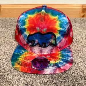 Grassroots California Removable Bear Tech Tie Dye Rainbow Fitted Hat - 7 3/8